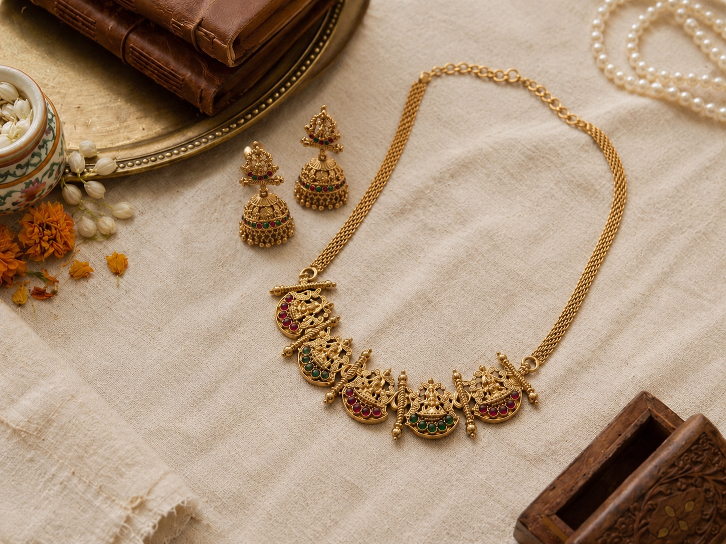 Ethnic Goddess Lakshmi Necklace