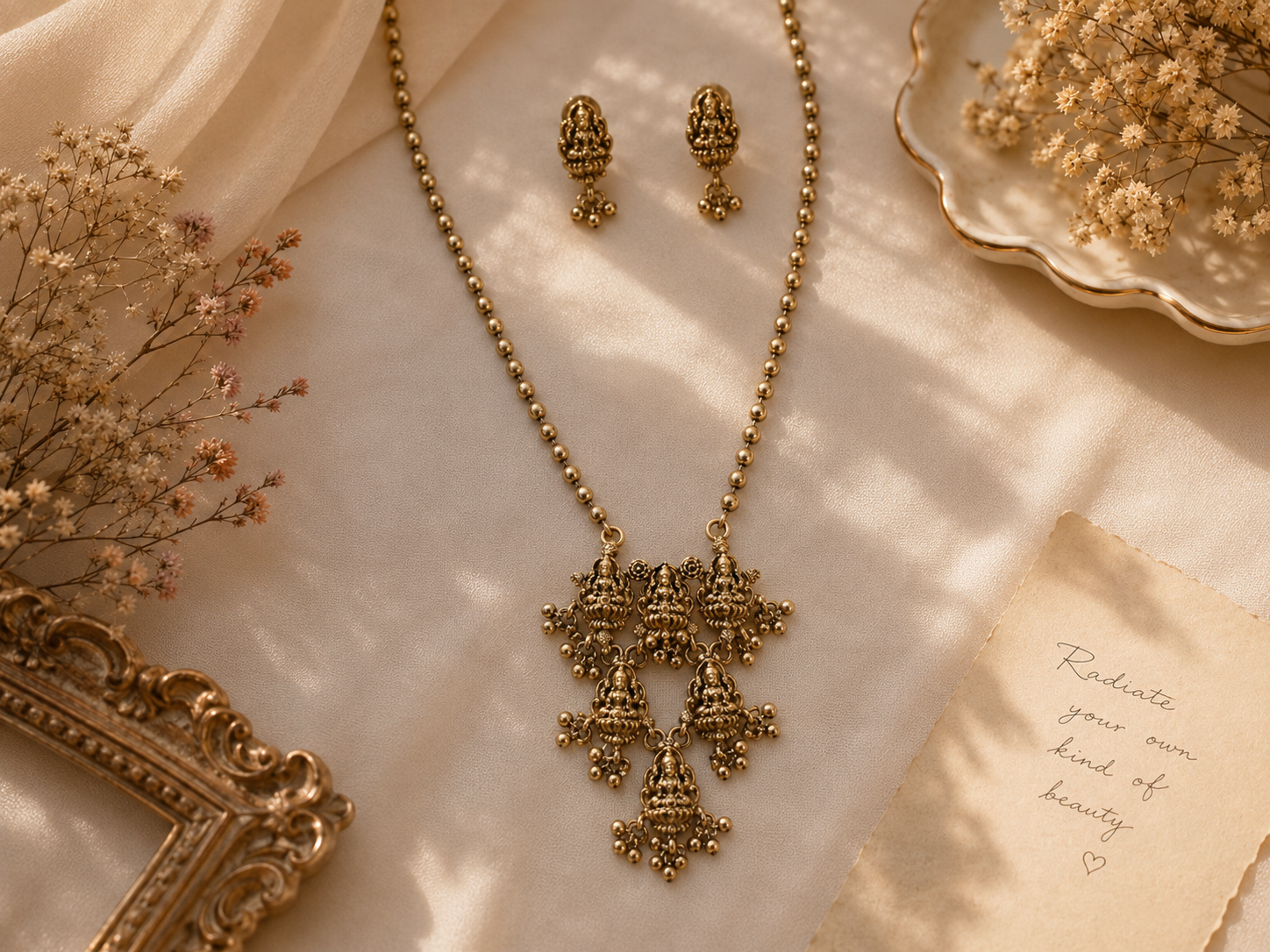 Royal Lakshmi Cascade Necklace