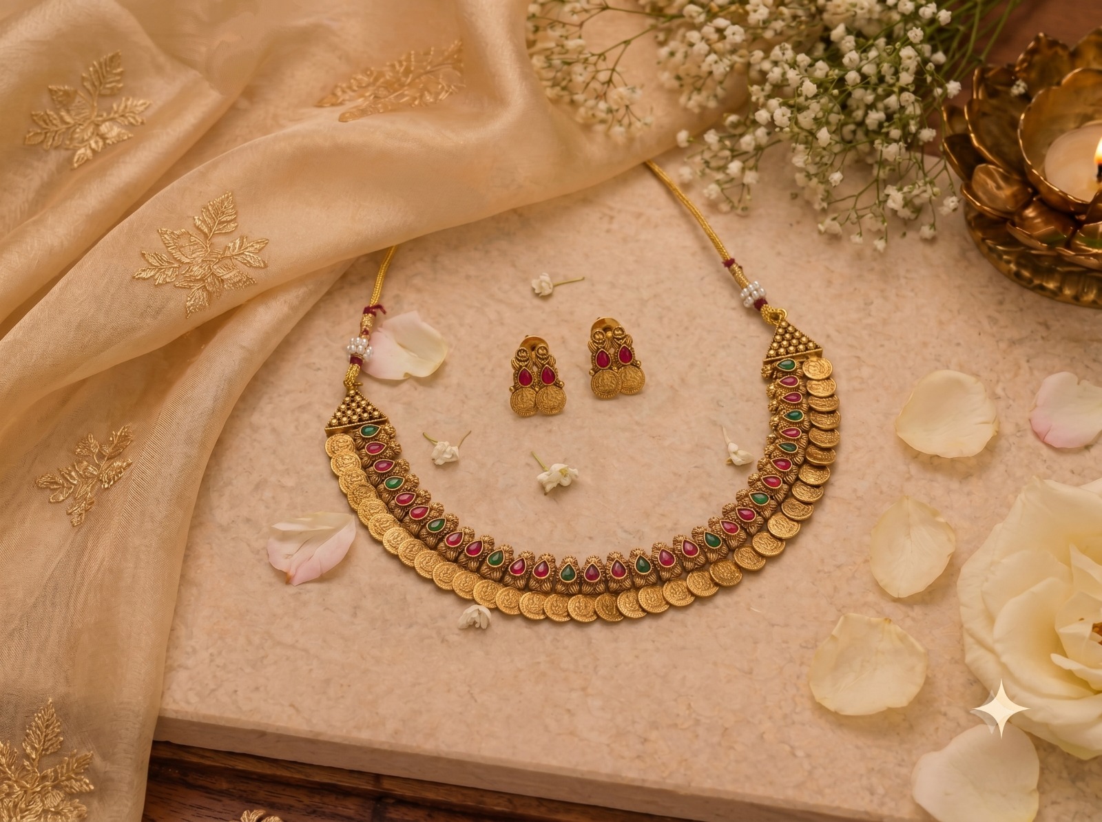 Antique Gold Coin Necklace