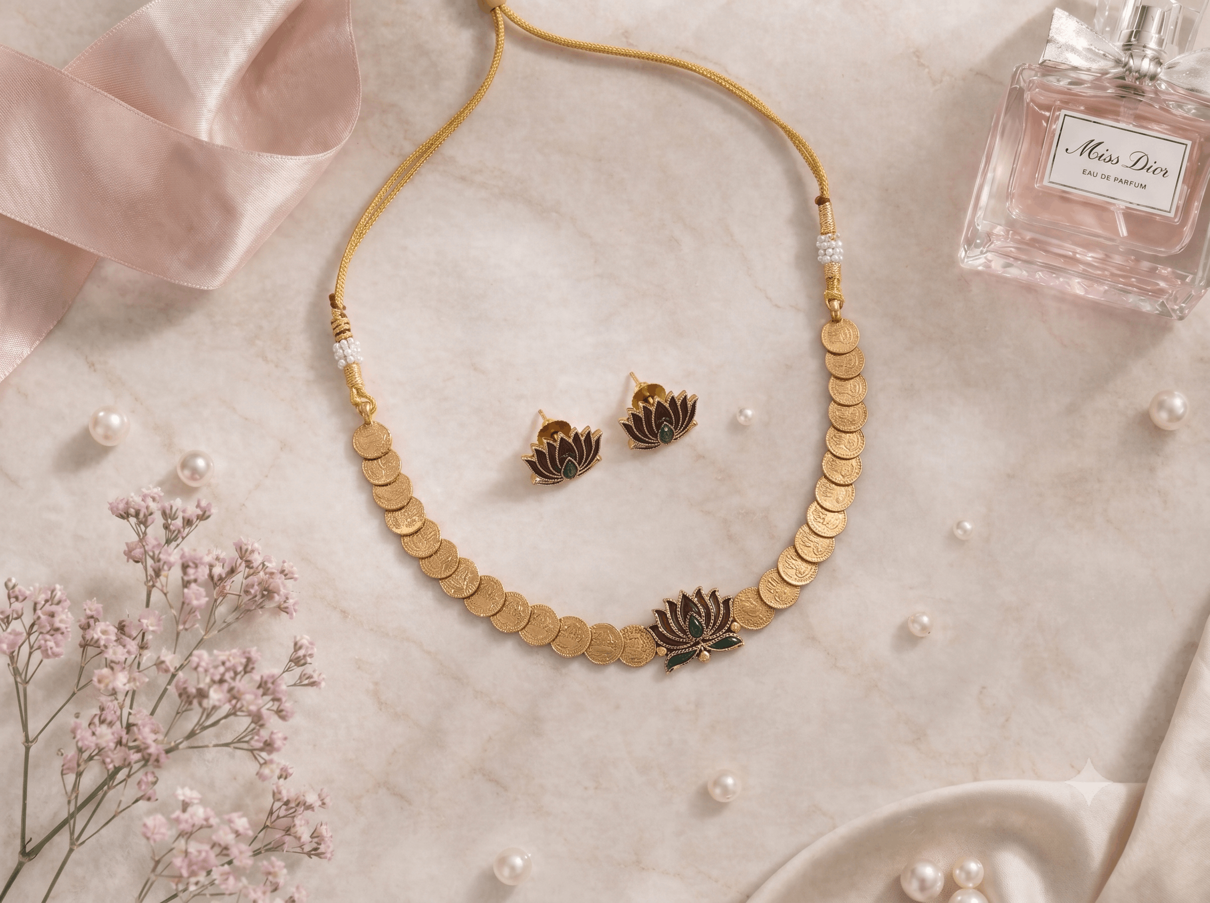 Coin Lotus Choker Set