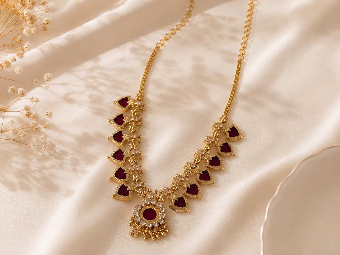 Royal Red Palakka Necklace