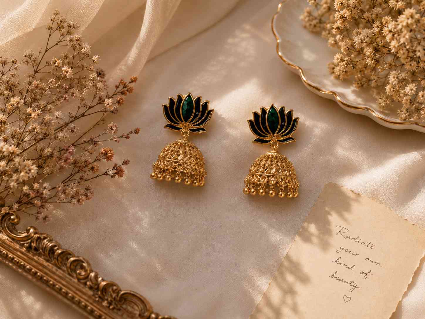 Lotus Jhumka