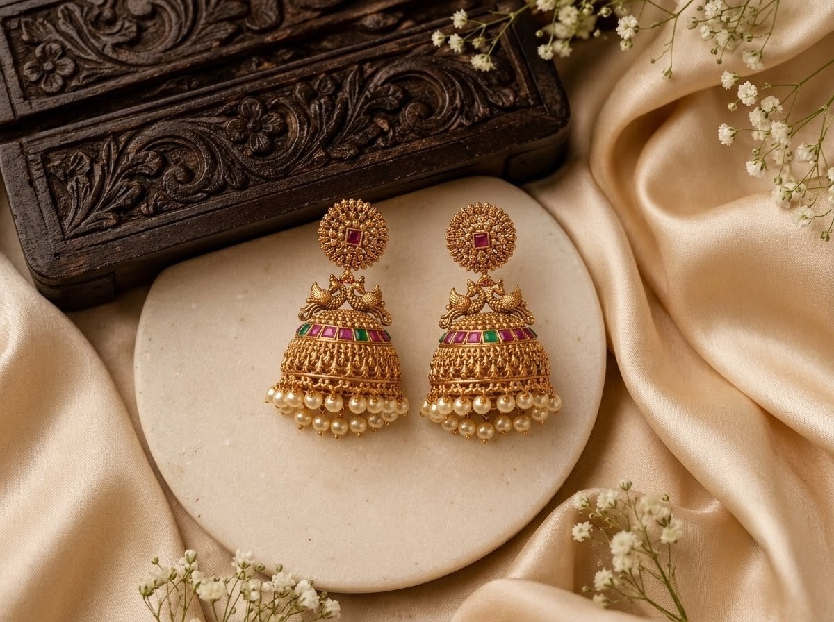 Grand Bridal Jhumka Earrings