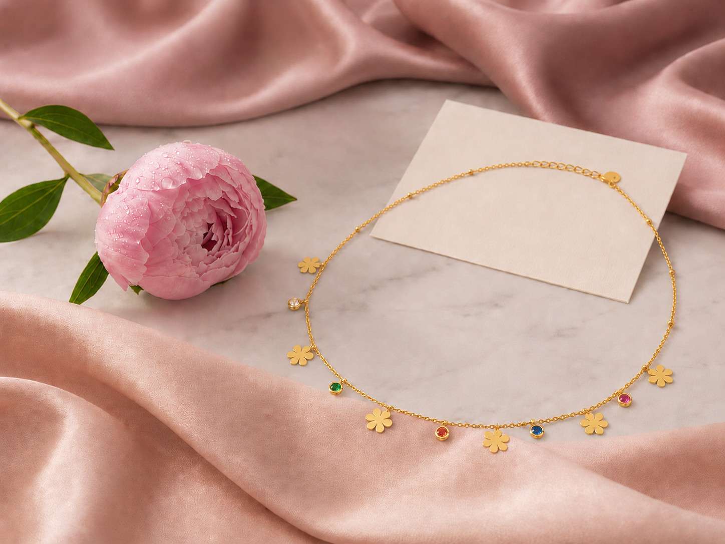 Daisy Multicolor Charm Chain