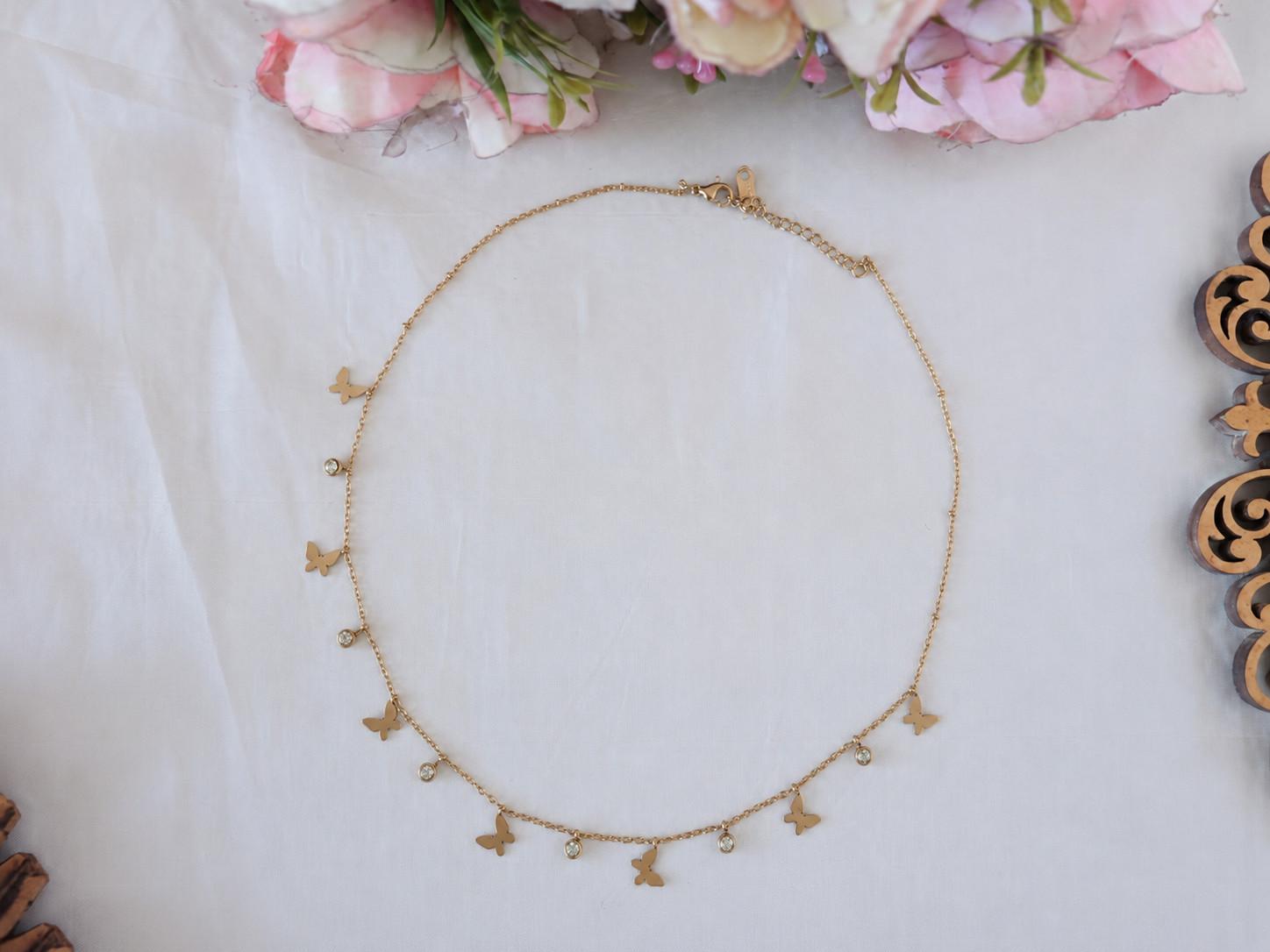 Butterfly Crystal Accent Chain